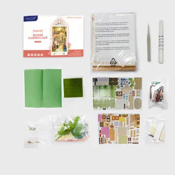 DIY Miniature Book Nook Kit: Bloom Garden Cafe