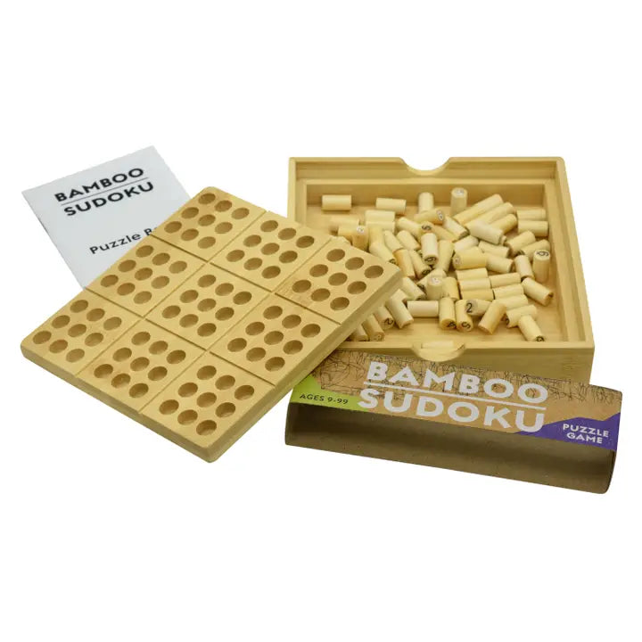 Ecologicals Bamboo Sudoku Board Game, 30 Puzzles
