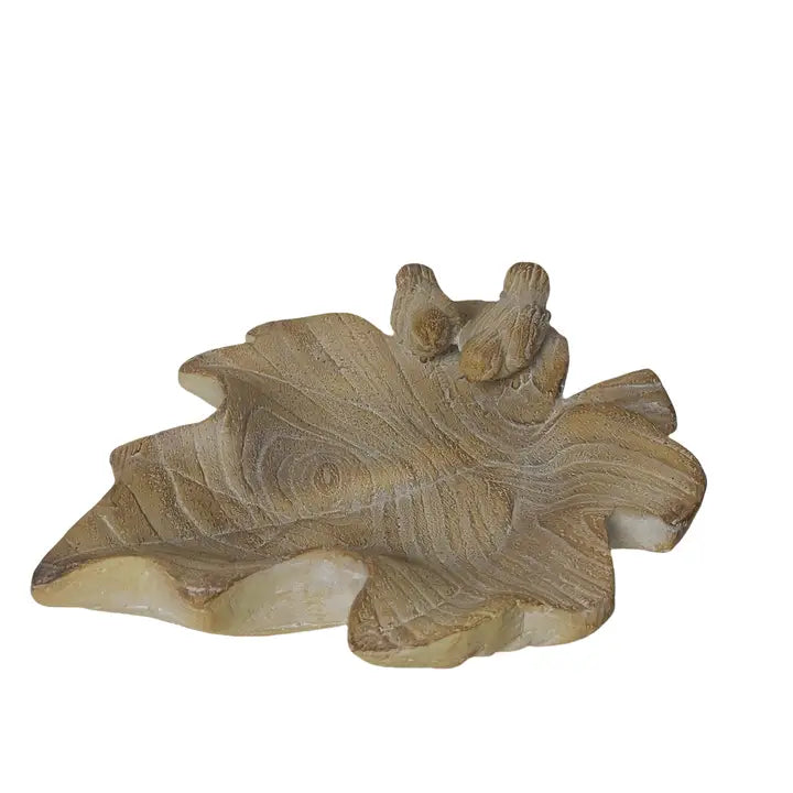 Woodland Whimsy Leaf Bird Bath
