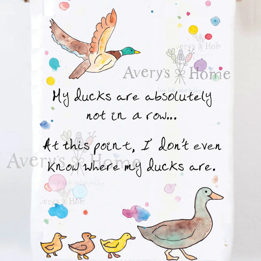 Ducks in a Row Dish Towel