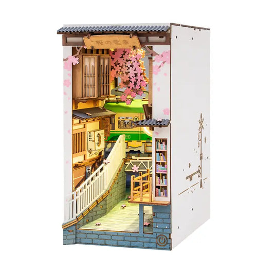 DIY Miniature Book Nook Kit: Sakura Densya