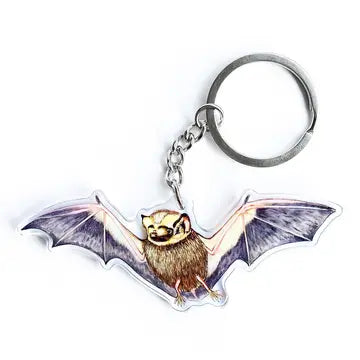 Hoary Bat Double Sided Acrylic Keychain