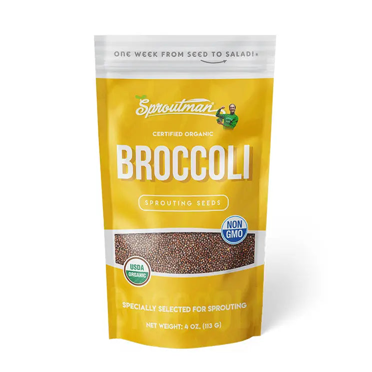 Organic Broccoli Sprouting Seeds 4oz