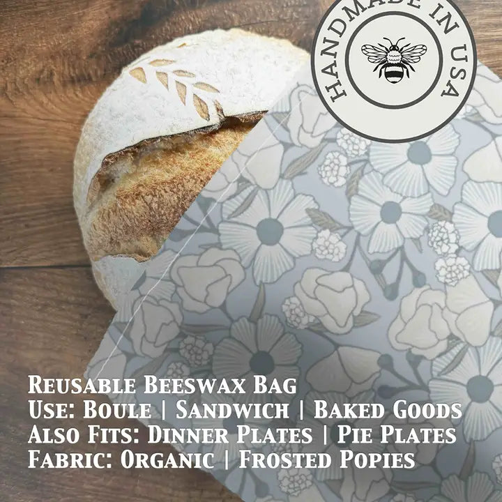 Bread Bag Beeswaxed Organic Cotton