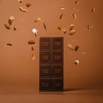 Date Sweetened Dark Chocolate Bar Almond Sea Salt