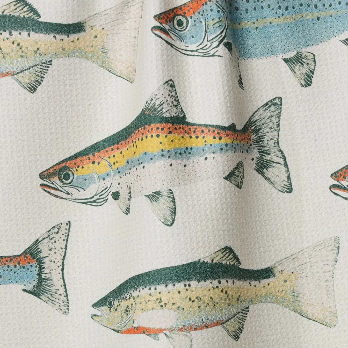 Geometry Tea Towel: Hooked On Fishing