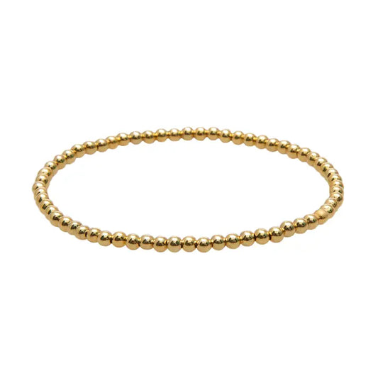 Gold Bead Bracelet 3mm