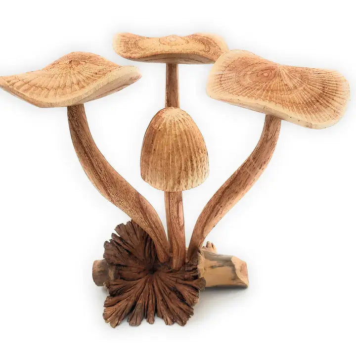 Wooden Mushroom Clump Carved-Extra Large