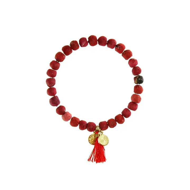 Kantha Connection Resilience Bracelet Red