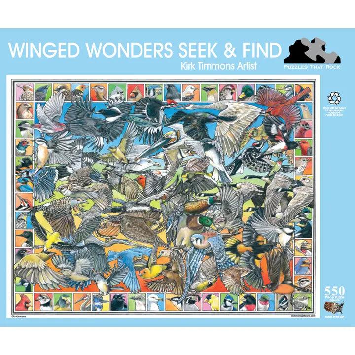Winged Wonder Puzzle Seek & Find 550pc