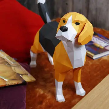 Papercraft Beagle Dog 3D Origami