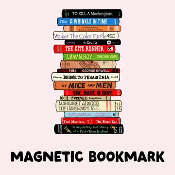 Magnetic Bookmark Banned Book Stack