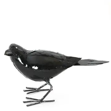 Recycled Metal Crow Sculpture