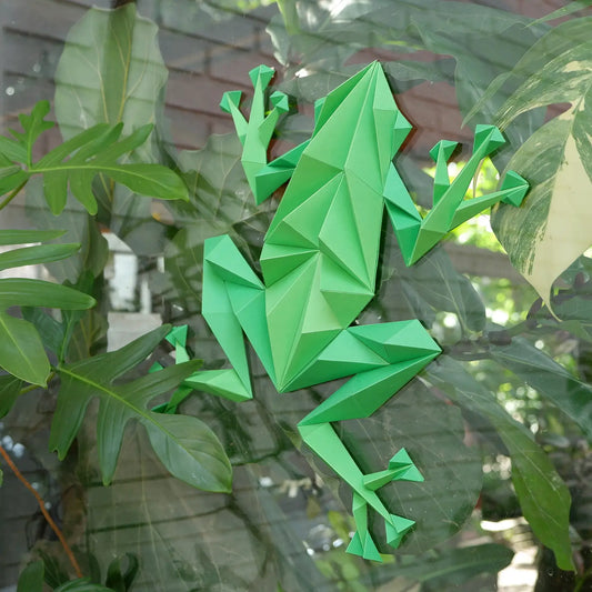 Papercraft Frog Wall Art 3D Origami