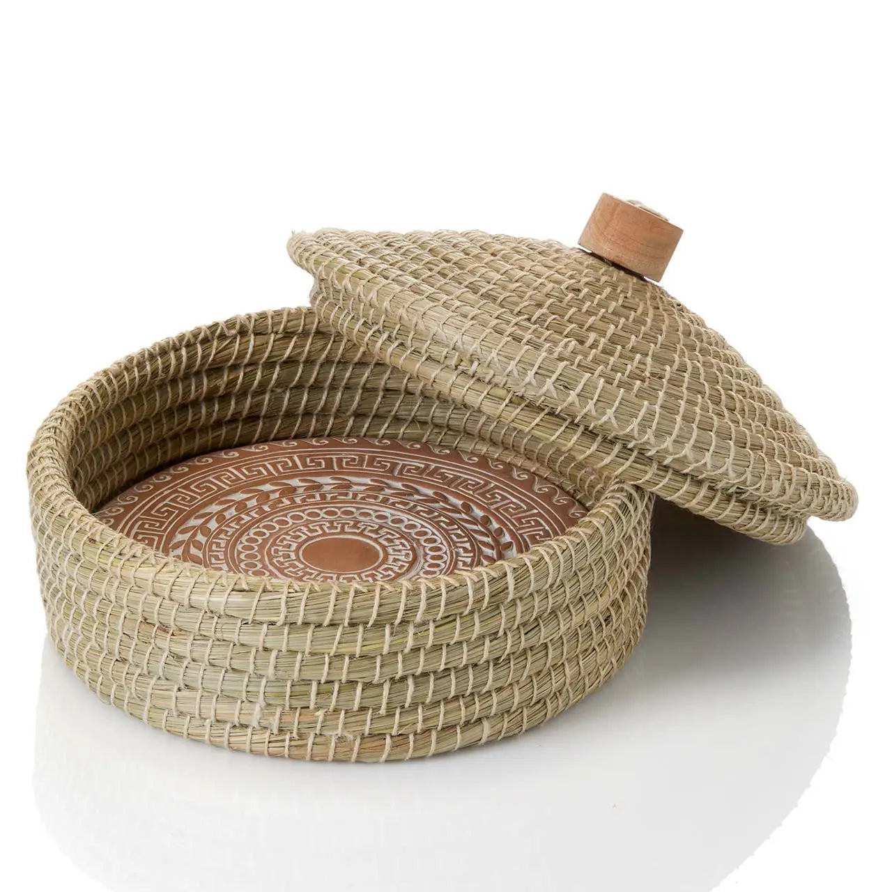 Breadwarmer with Lid Ancient Wave