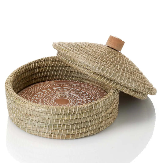 Breadwarmer with Lid Ancient Wave