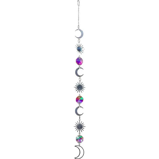 Crystal Hanging Sting Ab Mini Disc Moon Star Burst