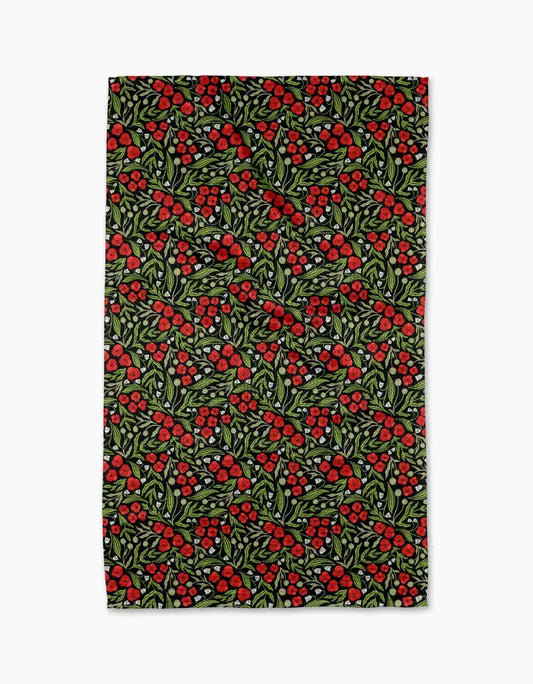 Geometry Tea Towel: Flowing Poppies