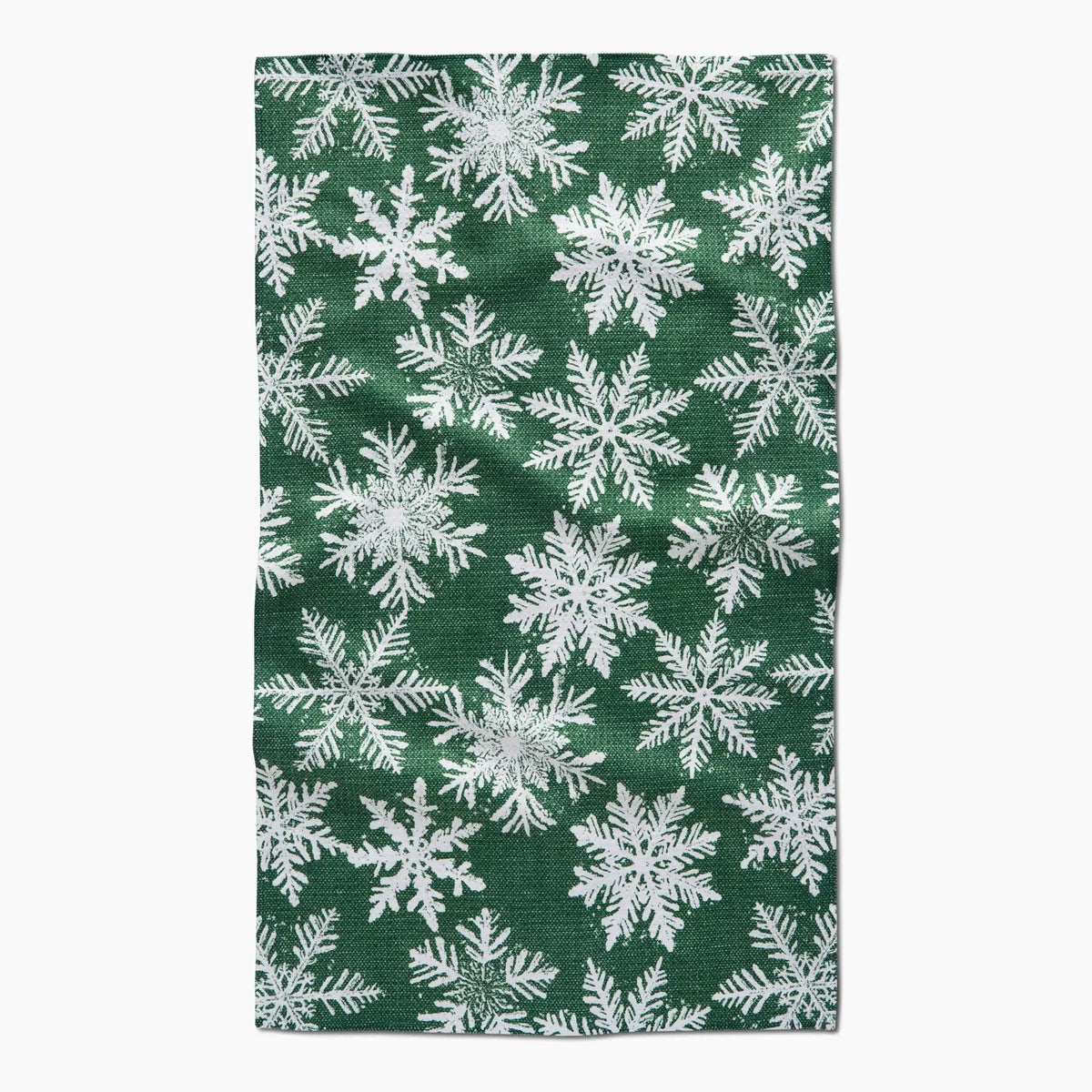 Geometry Tea Towel: Snowy Days Green