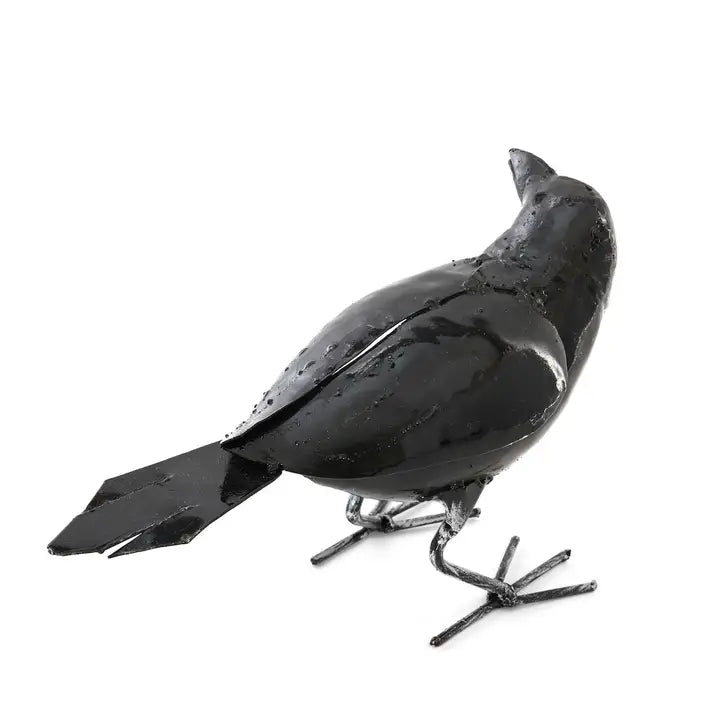 Recycled Metal Crow Sculpture