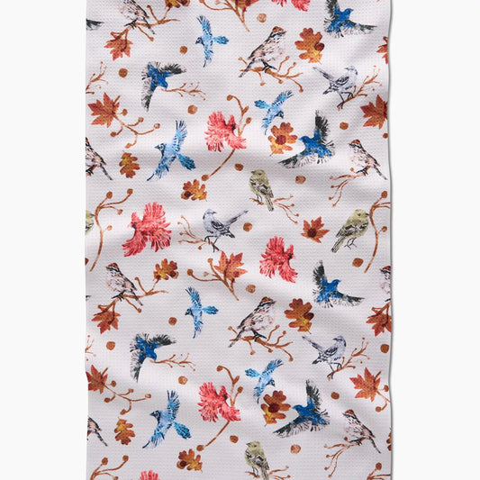 Geometry Tea Towel: Autumnal Bird Skies