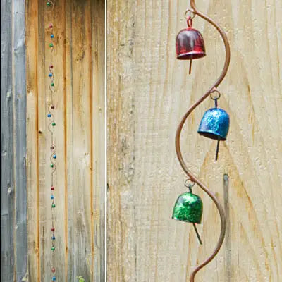 Multicolor Bells Spiral Rain Chain