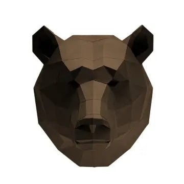 Papercraft Bear Head Wall Art 3D Origami