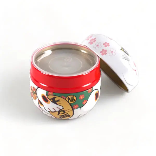 Tea Leaves Container 3.5oz Lucky Cat