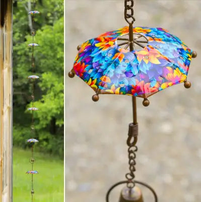 Floral Umbrella Rain Chain