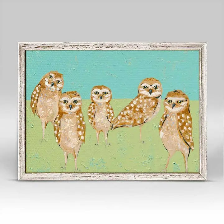 Owl Family Photo Mini Canvas