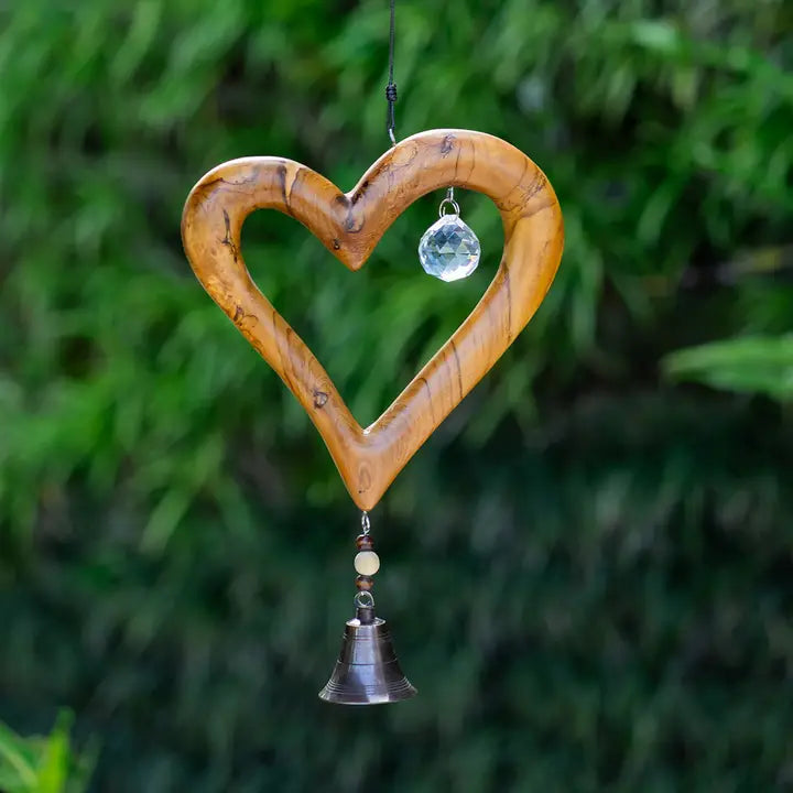 Recycled Teak Sun Catcher - Heart
