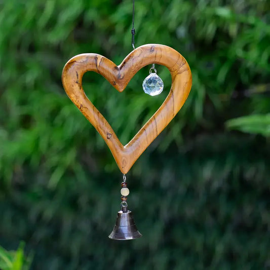 Recycled Teak Sun Catcher - Heart
