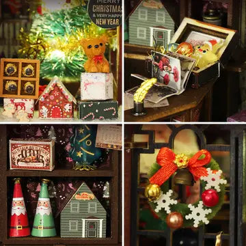 DIY Miniature Book Nook Kit: Christmas Wonderland