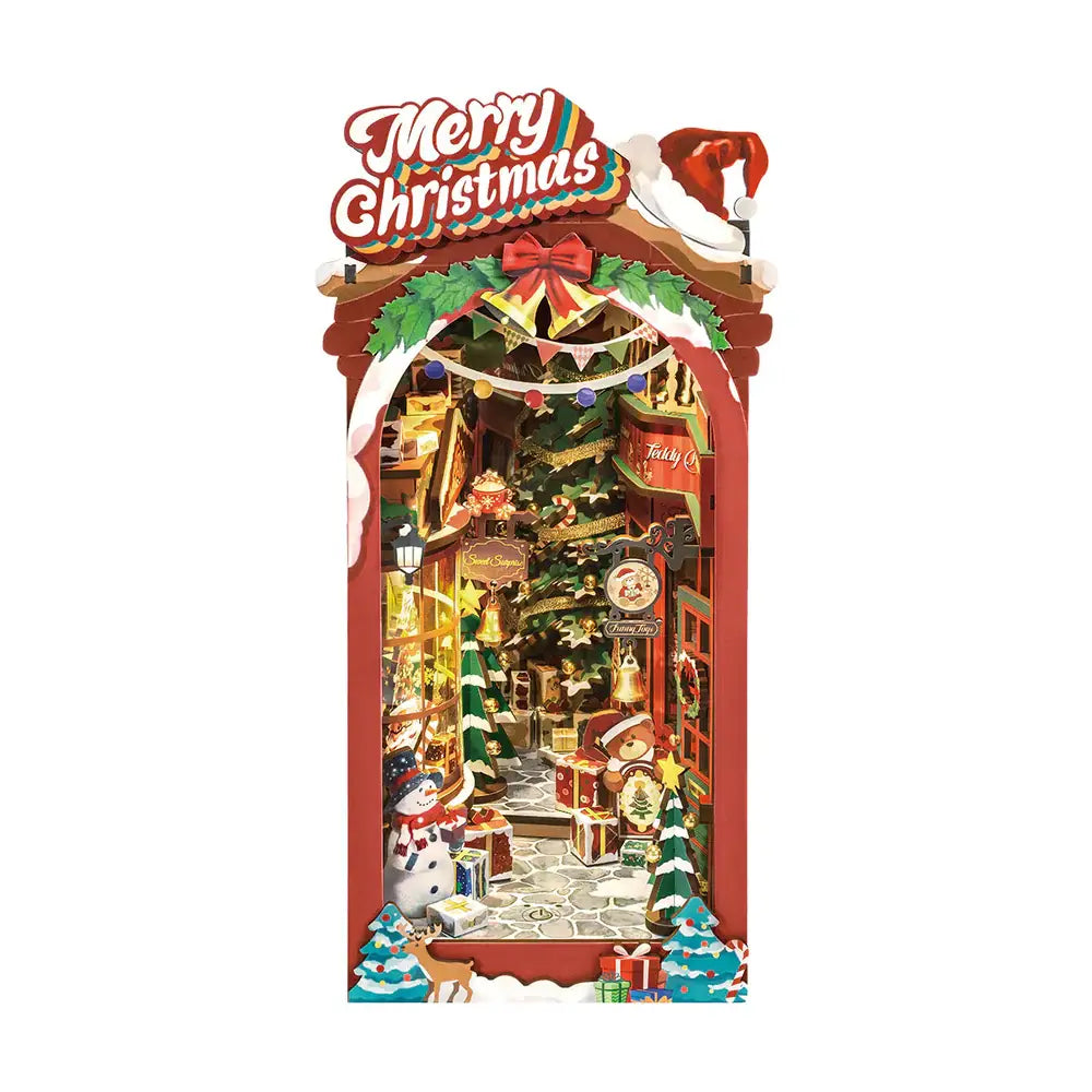 DIY Miniature Book Nook: Christmas Street