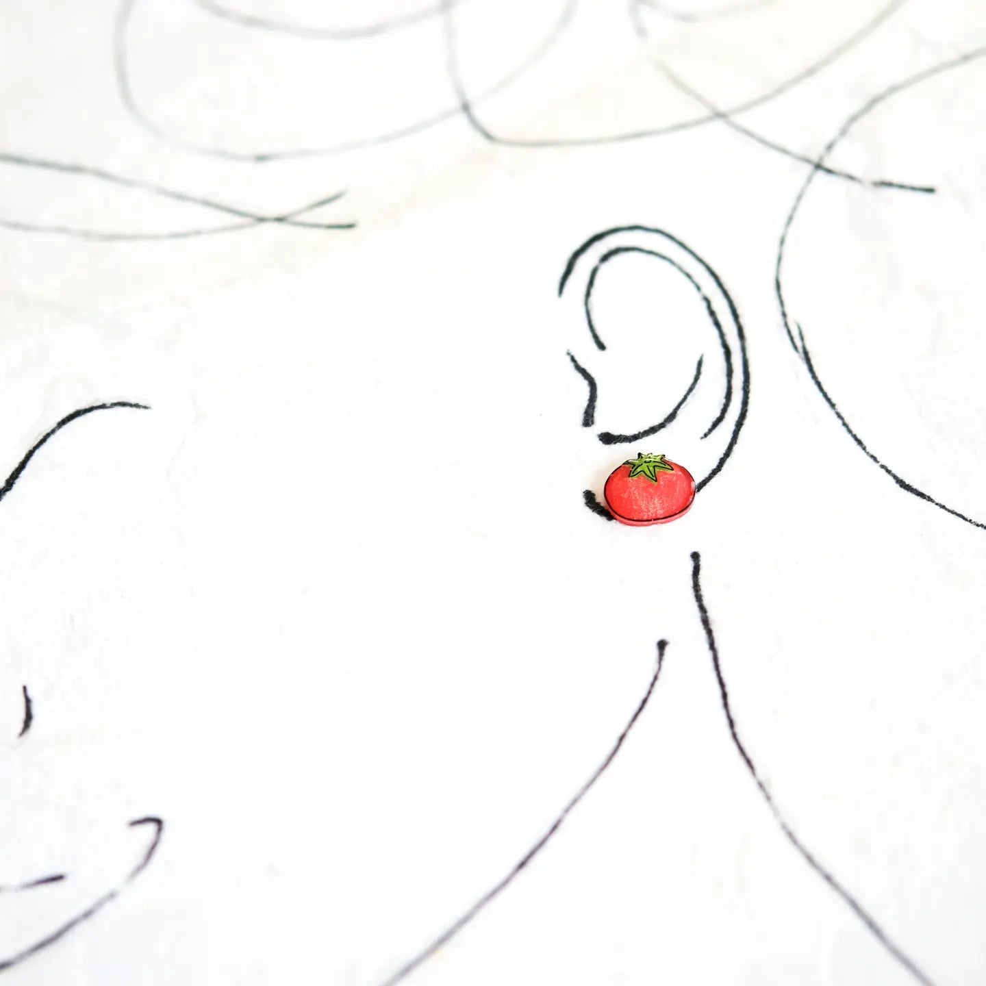 Tomato Stud Earrings