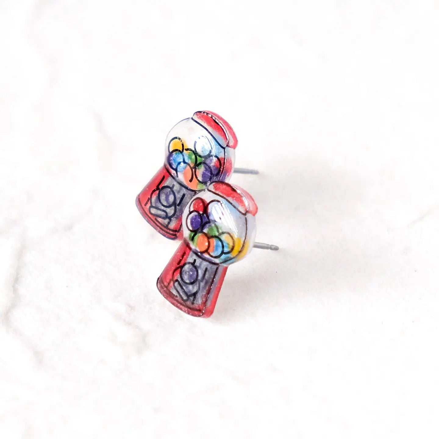 Retro Gumball Machine Stud Earrings