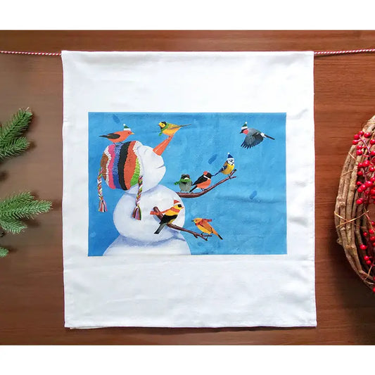 Birdies & Snowman Kitchen Towel