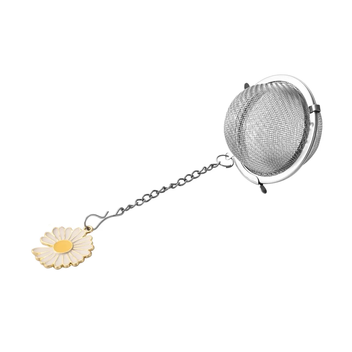 Tea Infuser Ball White Daisy