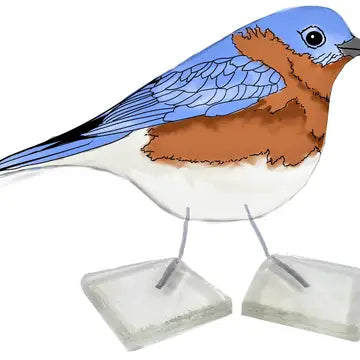 Glass Bluebird Figure