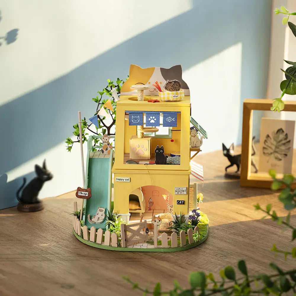 DIY Miniature House Kit: Cat House