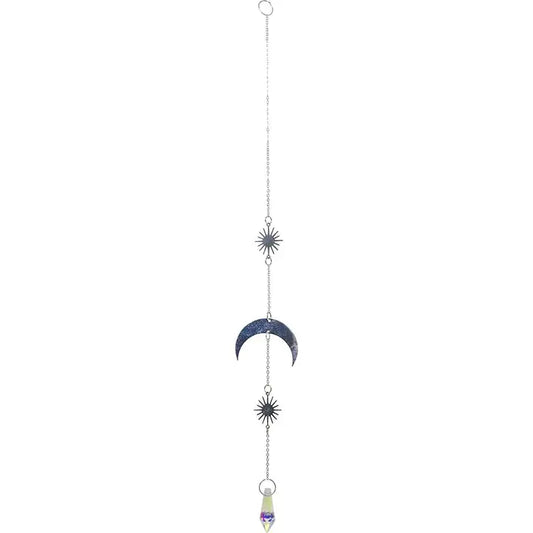 Crystal Hanging Sting Ab Tear Drop Moon & Star Burst