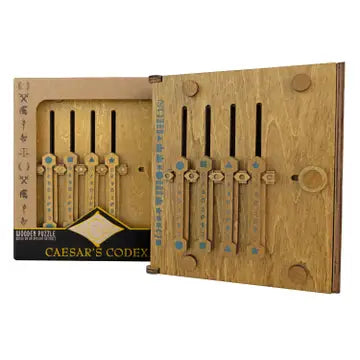 Caesar's Codex Wooden Puzzle Box with Sliders