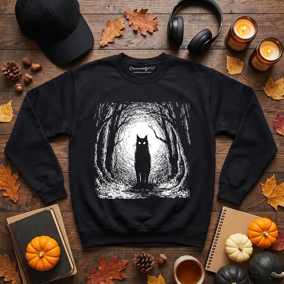 Haunted Forest Black Cat Sweatshirt
