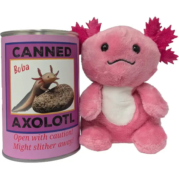 Canned Axolotl Stuffed Animal