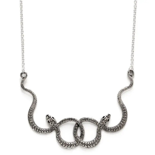 Ophidian Statement Necklace-Silver