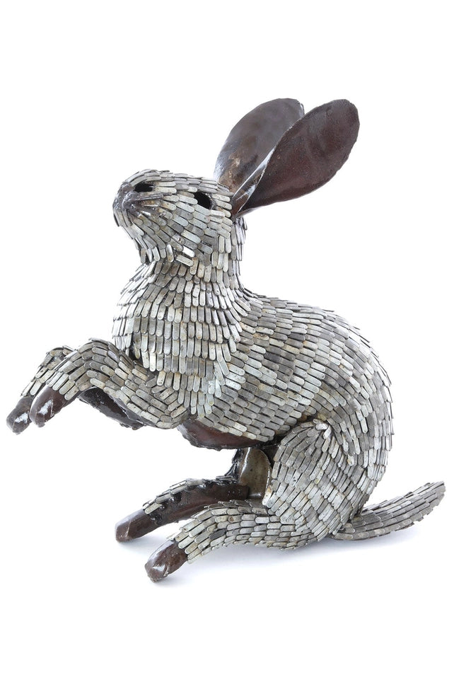 Hopping Rabbit Recycled Metal