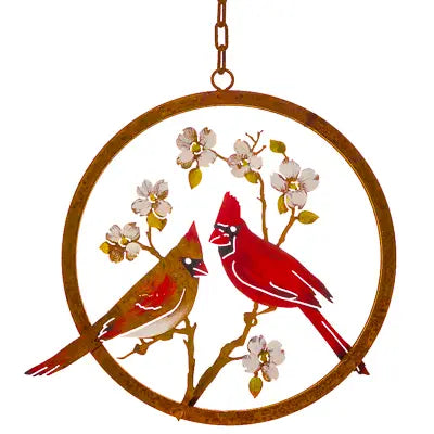 Cardinals on Dogwood Ring-Painted