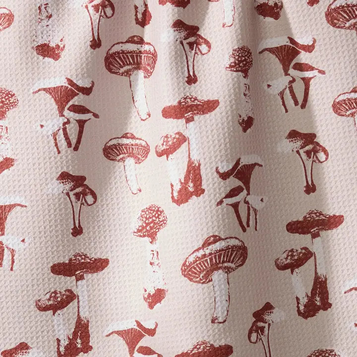 Geometry Tea Towel: Autumn Mushrooms