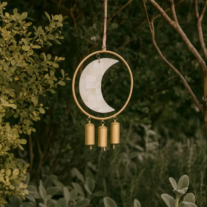 Chayana Large Moon Mother of Pearl Wind Chime