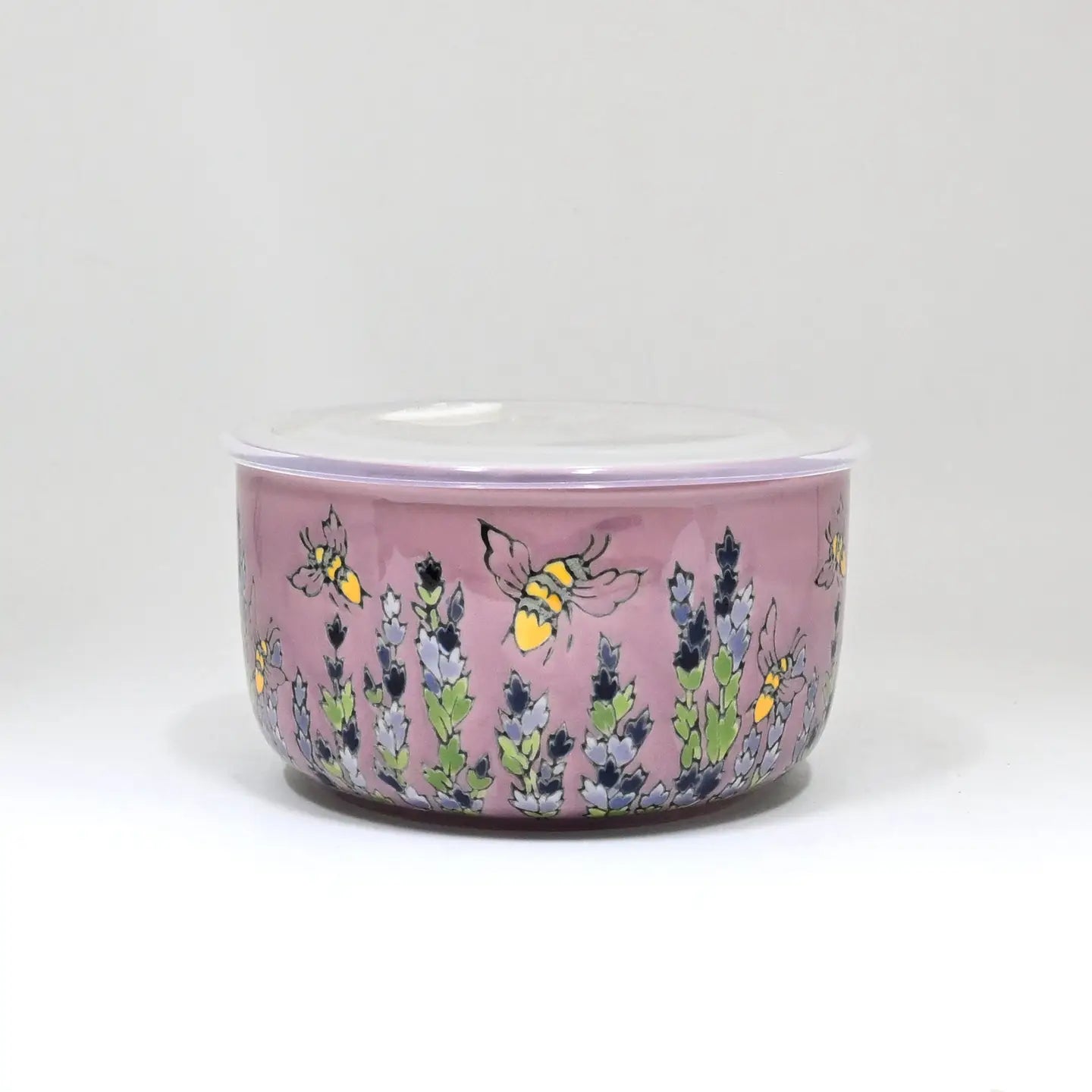 Spring Bee Microwavable Bowl With Handle